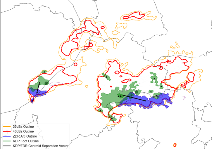 KDP足和ZDR弧的自动识别及业务应用
