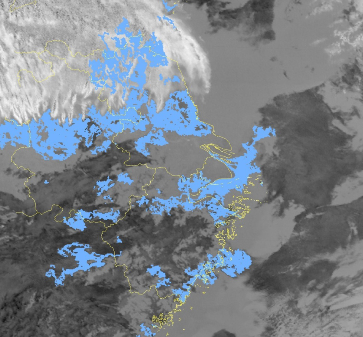 2019年2月6日04时40分的大雾分布图